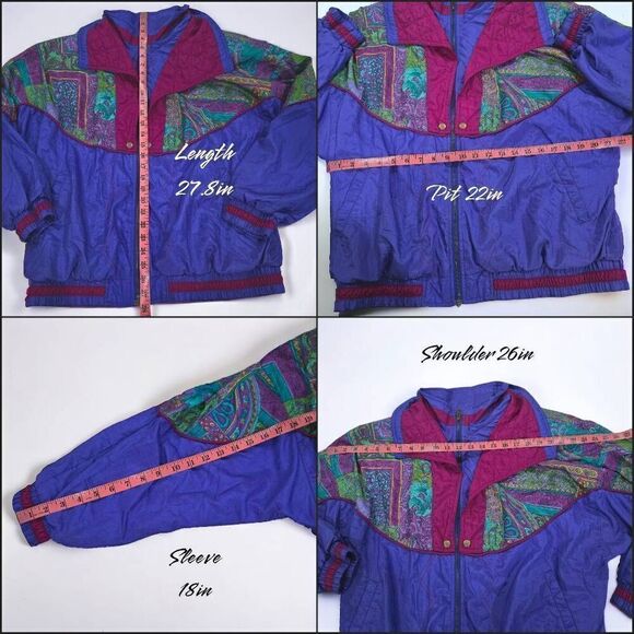 Vintage Lavon Windbreaker Zip-Up Jacket(S007)-Size L for Women - Picture 8 of 9